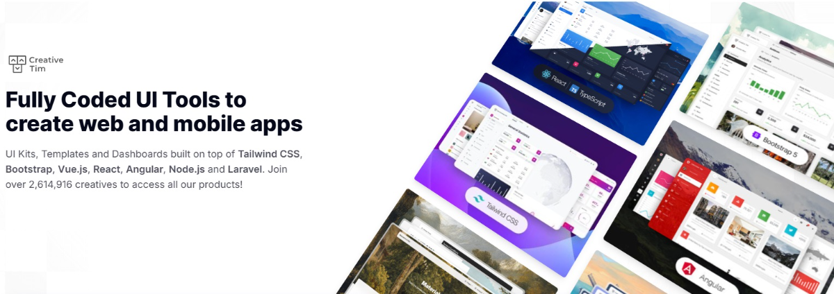 Creative-Tim - Fully Coded UI Tools to create web and mobile apps