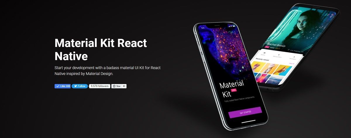 Material Kit React Native - Free Template