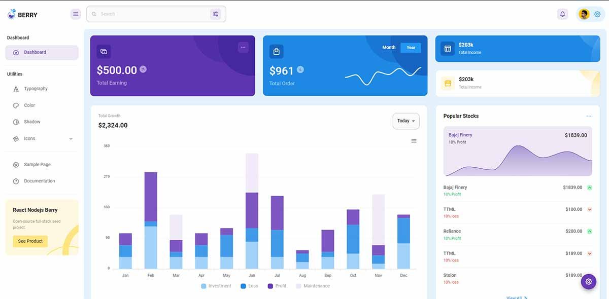 React NodeJS Bery - Full-stack project crafted by AppSeed